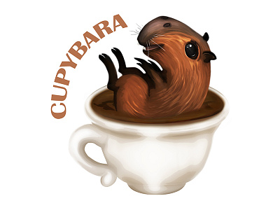 Capybara Puns animal illustration capybara character digital painting digitalart illustration photoshop puns