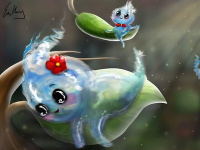Water Droplets characterdesign childrensbooks childrensillustration digitalart digitalpainting illustration illustrator photoshop water