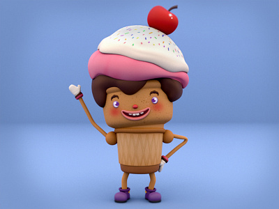 Ice Cream Buddy 3d 3d animation 3d art 3d artist 3d modeling 3dart character character design food icecream