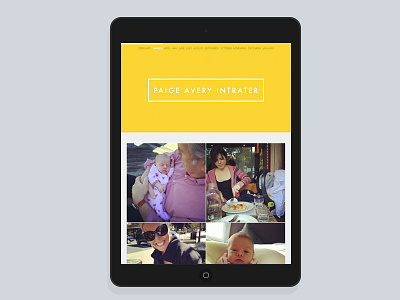 First Design as a Dad baby dad design mobile ui website yellow