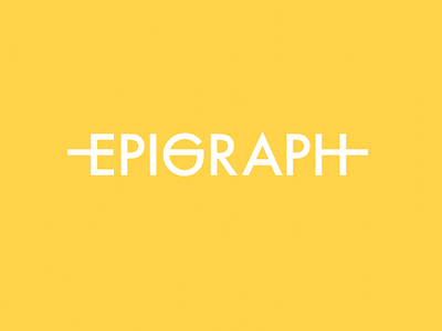Epigraph branding design identity lettering logo logotype typography wordmark