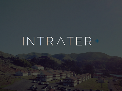 Intrater + clean logo dark design font identity letters mark orange plus white