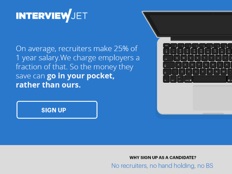 Talent Page design blue recruit interviewjet ui user interface flat talent