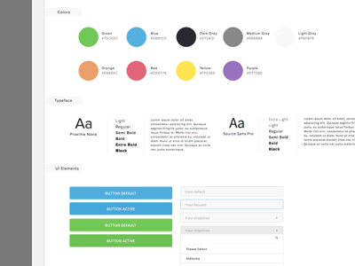 UI Library & Guidelines 1.0 button design dropdown form interface lendinghome typography ui web