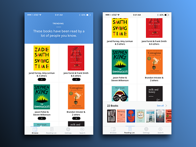 Goodreads App Redesign app books clean design goodreads ios list read redesign ui