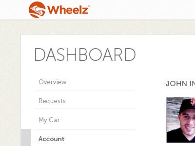 Dashboard clean dashboard design page profile startup wheelz
