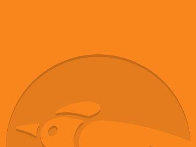 Bird bird letter press letterpress logo orange simplicity