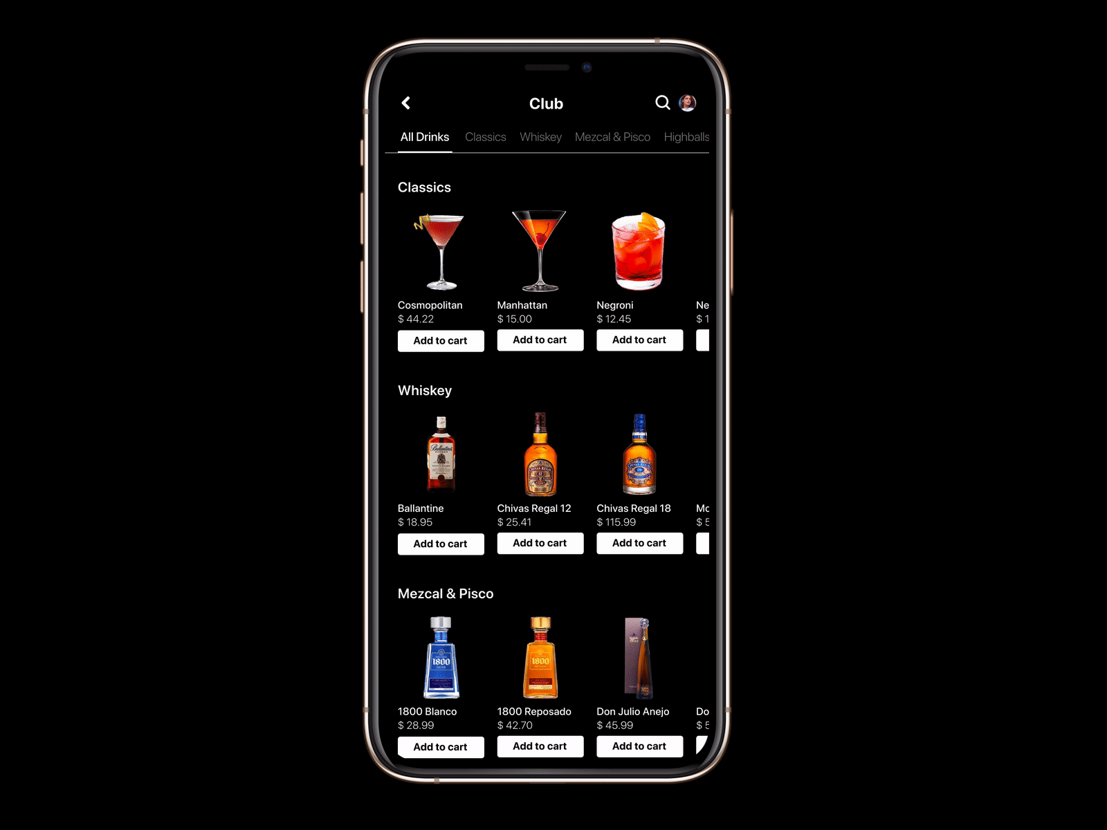Purchase Drinks animation app concept design designconcept designer interfacedesign iosapp ui ux uxdesigner