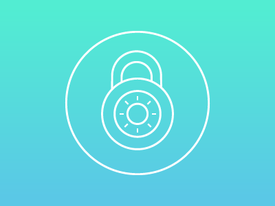 Lock It Down clean gradient icon ios iphone lock minimal safety secure security