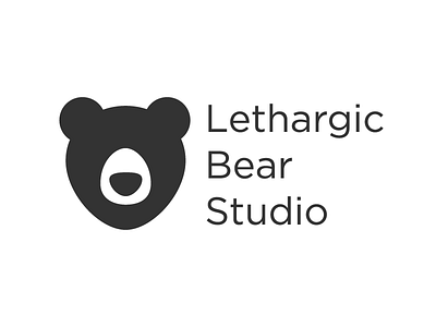Lethargic Bear Studio Logo bear brand branding logo mark minimal