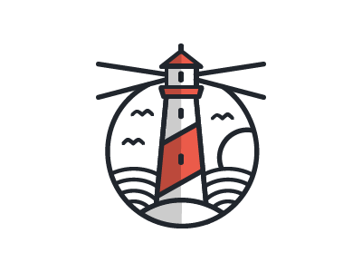 Lighthouse Concept branding icon lighthouse logo nautical