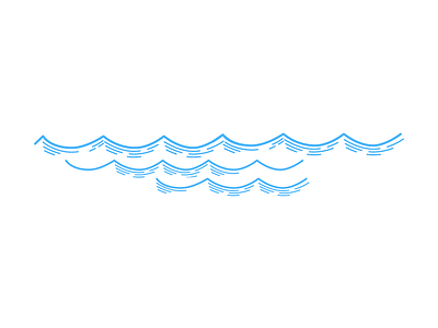 Waves branding illustration nautical sea waves