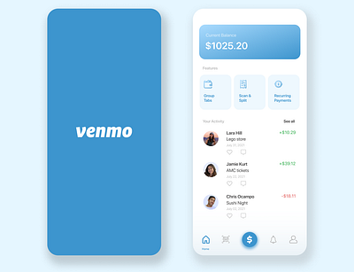 Venmo Redesign (1) app branding design mobile ui ux