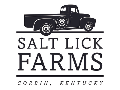 Salt Lick Farms Logo design farm graphic graphic design logo vintage