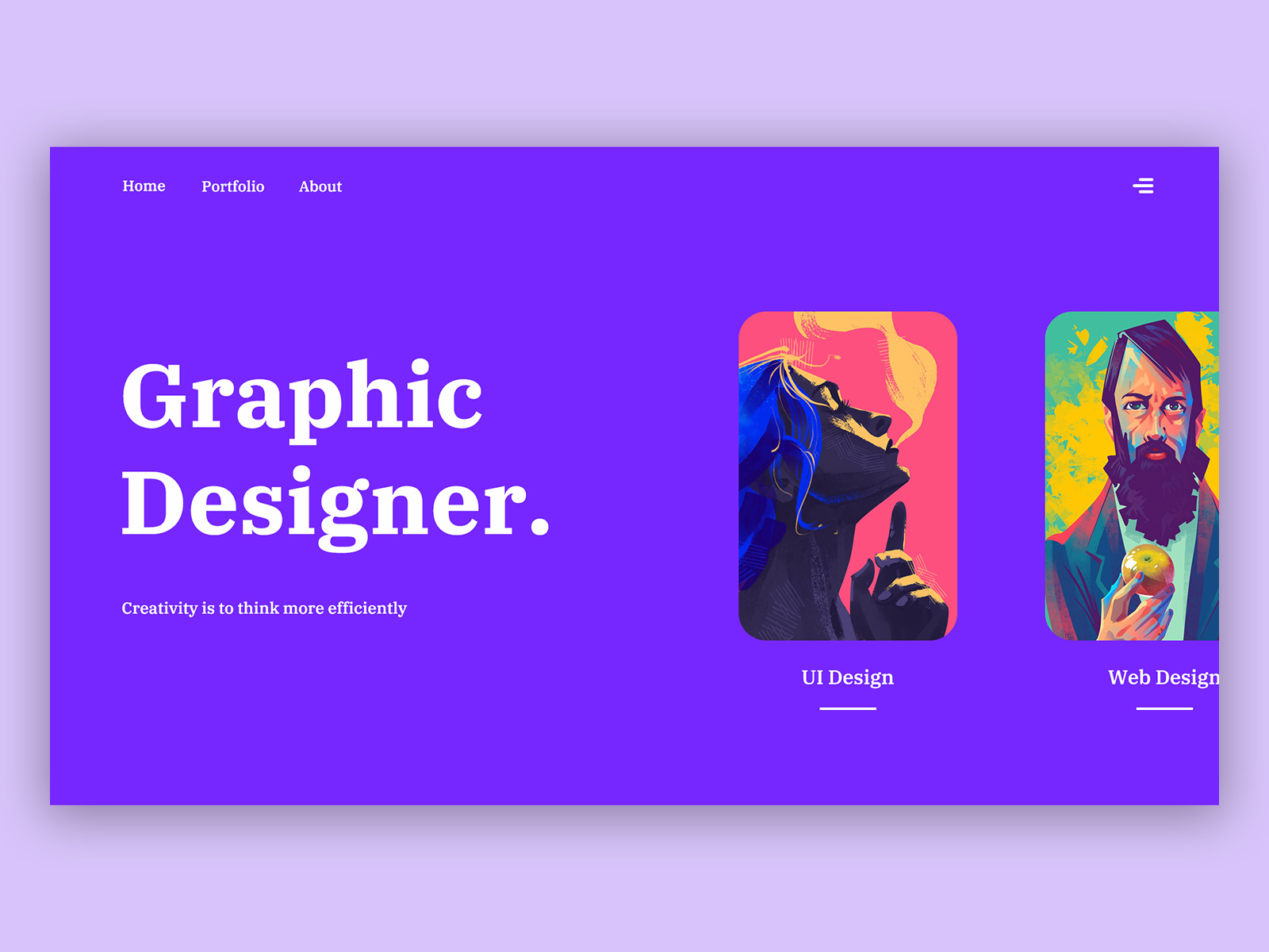 Portfolio Design by Karthi keyan on Dribbble