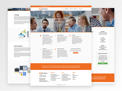 QualApps - Website Redesign consulting orange qualapps redesign technology ui ux website