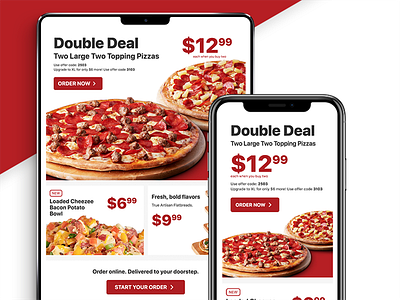 Pizza Promotional Newsletter by David Krasniy on Dribbble