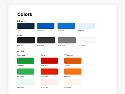 Color Palette - Styleguide