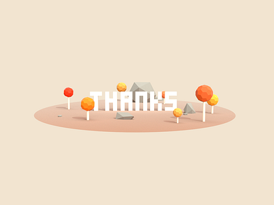 Thanks! dribbble debut fall illustration thanks