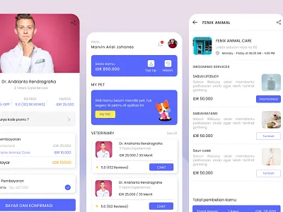 Fenix Animal Care - Pet Doctor Consultation & Pet Shop android app branding chicode design doctor figma hospital illustration mobile apps payment pet petshop photoshop ui uidesign ux web