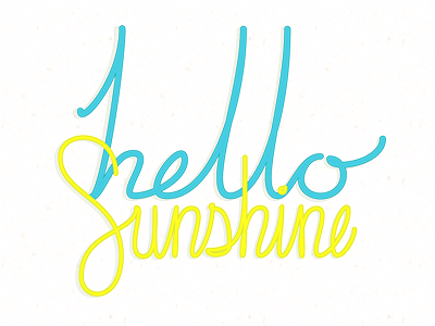 Hello Sunshine handlettering hello lettering sunshine