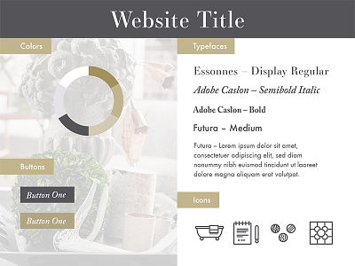 Web Style – Golden Slate Interior brand colors gold gray grey interior slate stylesheet type web