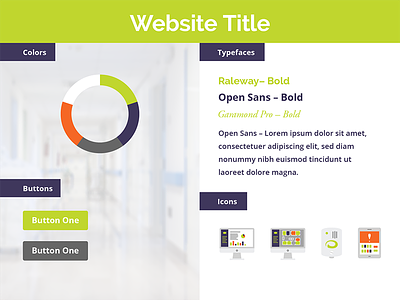 Web Style – Green Hospital brand colors green hospital icons orange purple stylesheet type web
