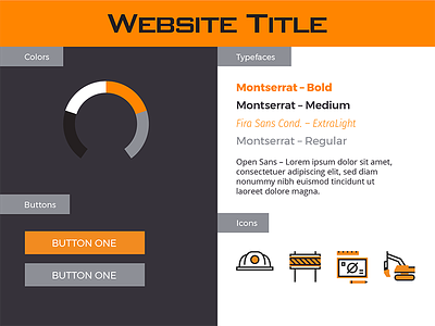 Web Style – Orange Construction blue-grey construction gray navy orange stylesheet type web white