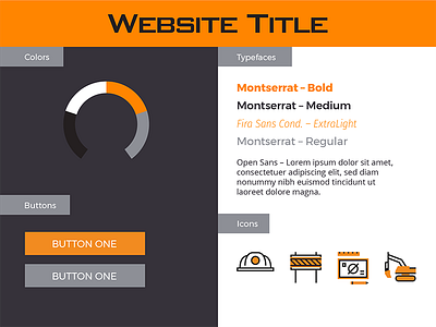 Web Style – Orange Construction blue grey construction gray navy orange stylesheet type web white