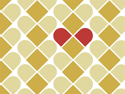 Heart Medica – Brand Pattern band-aid brand gold heart icons medical pattern pill red