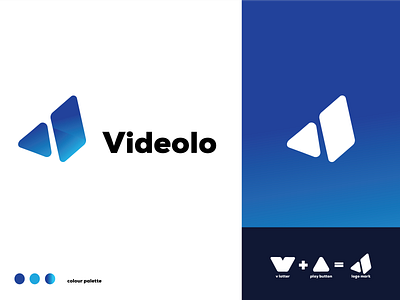 videolo logo 2 app icon branding button flat icon logo mark button play button v button vector video