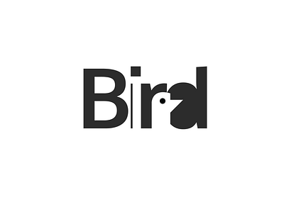 bird bird design flat logo logotype typo typogaphy vector