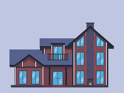 Dream house illustrations flat vector