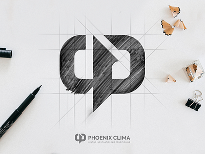 Phoenix logo blueprint brandidentity branding creative design logo logodesign monogram monogram logo preview sketch vector