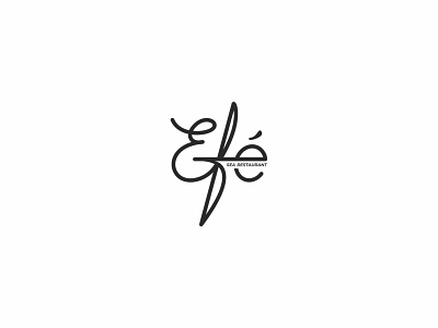 Efé - Sea restaurant branding calligraphy logo design logo monogram monogram logo typography vector