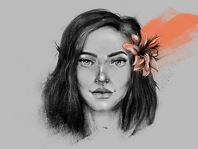 blooming digital digital drawing digital illustration drawing illustration photoshop portrait