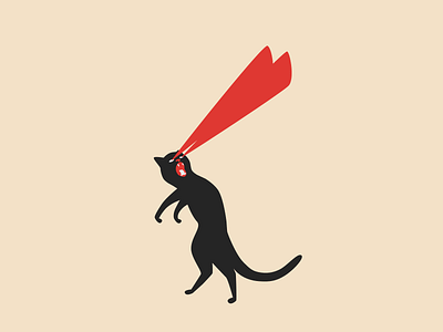 Laser benya cat design figma illustration inspiration laser minimalism red red and black vector