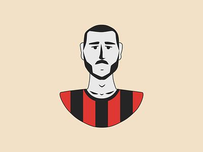 Bon black white figma football illustration inspiration juventus man milan minimalism red red and black vector