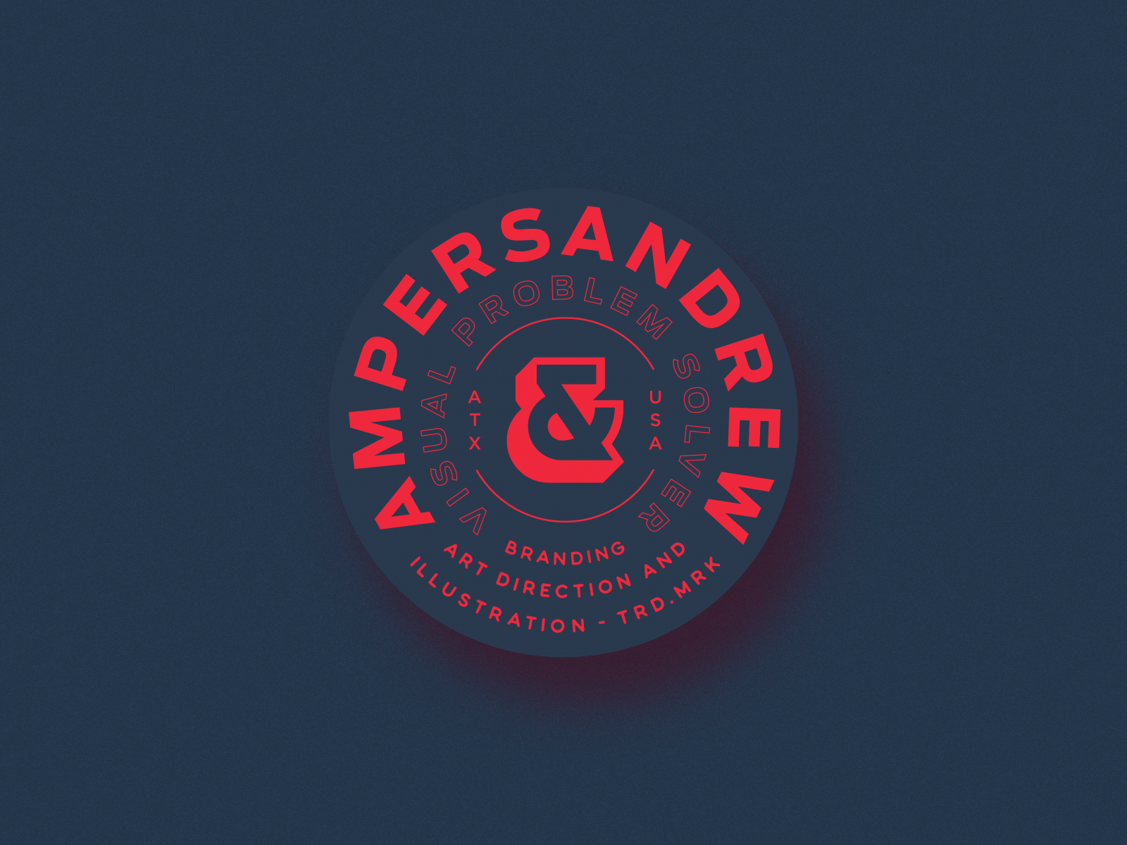 ampersandrew | badge ampersand ampersandrew animated gif animation austin austin texas badge branding circle gfx logo motion motion design motion graphics texas