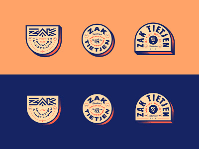 ZAK | Badges badge branding design illustration logo mark motion motion design typography