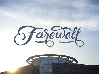 Farewell Team Detroit hand drawn lettering script type typography