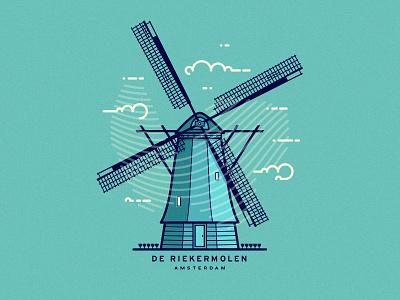 De Riekermolen / Amsterdam amsterdam clouds dutch netherlands sky wind windmill