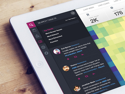 Clue iOS App app data heatmap ios ipad prototype twitter visualization