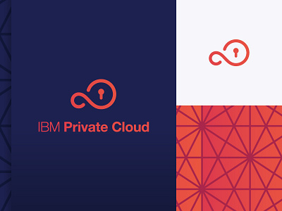 IBM Private Cloud branding cloud ibm infinity key keyhole logo pattern private seamless