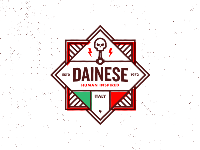 Dainese Motorsports | Diamond animation badge bolt gif italy logo motorcycle motorsports piston racing skull