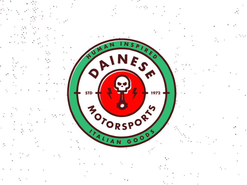 Dainese Motorsports | Circle animation badge bike bolt circle gif italy lightening motorcycle motorsports piston skull