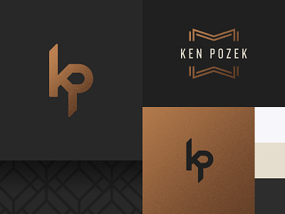 Ken Pozek | KP Logo badge badging icon illustration k lockup logo monogram p pattern typography