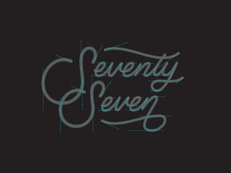 Seventy Times Seven | Vectored 7 70 bacon handlettering lettering script seven seventy times