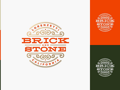 Lorenzetti | Brick & Stone badge branding brick california logo pizza stone
