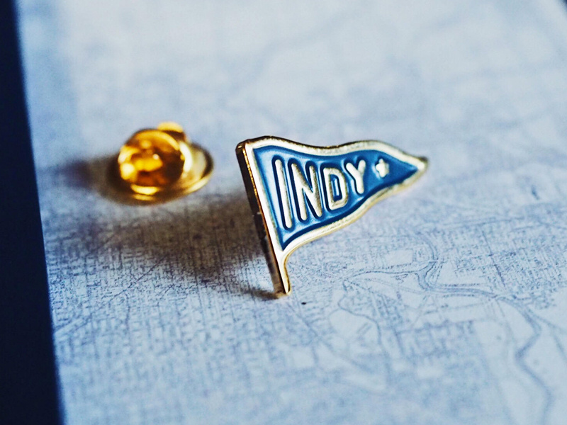 Indianapolis "Indy" Pennant Lapel Pin by ampersandrew on Dribbble